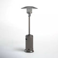 Gray 83 In. H 46000 BTU Outdoor Stainless Steel Propane Gas Standing Patio Heater with Wheels