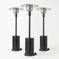 (3 Pack)  48,000 BTU Freestanding Metal Propane Patio Heater, Black
